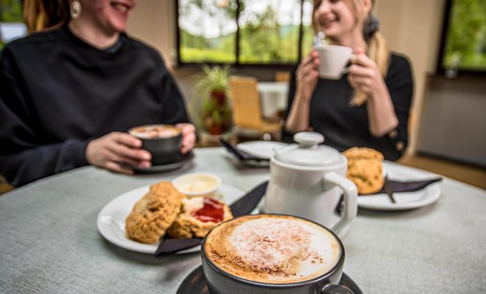 Group meal stop. Tea, freshly ground coffee and freshly baked cakes.